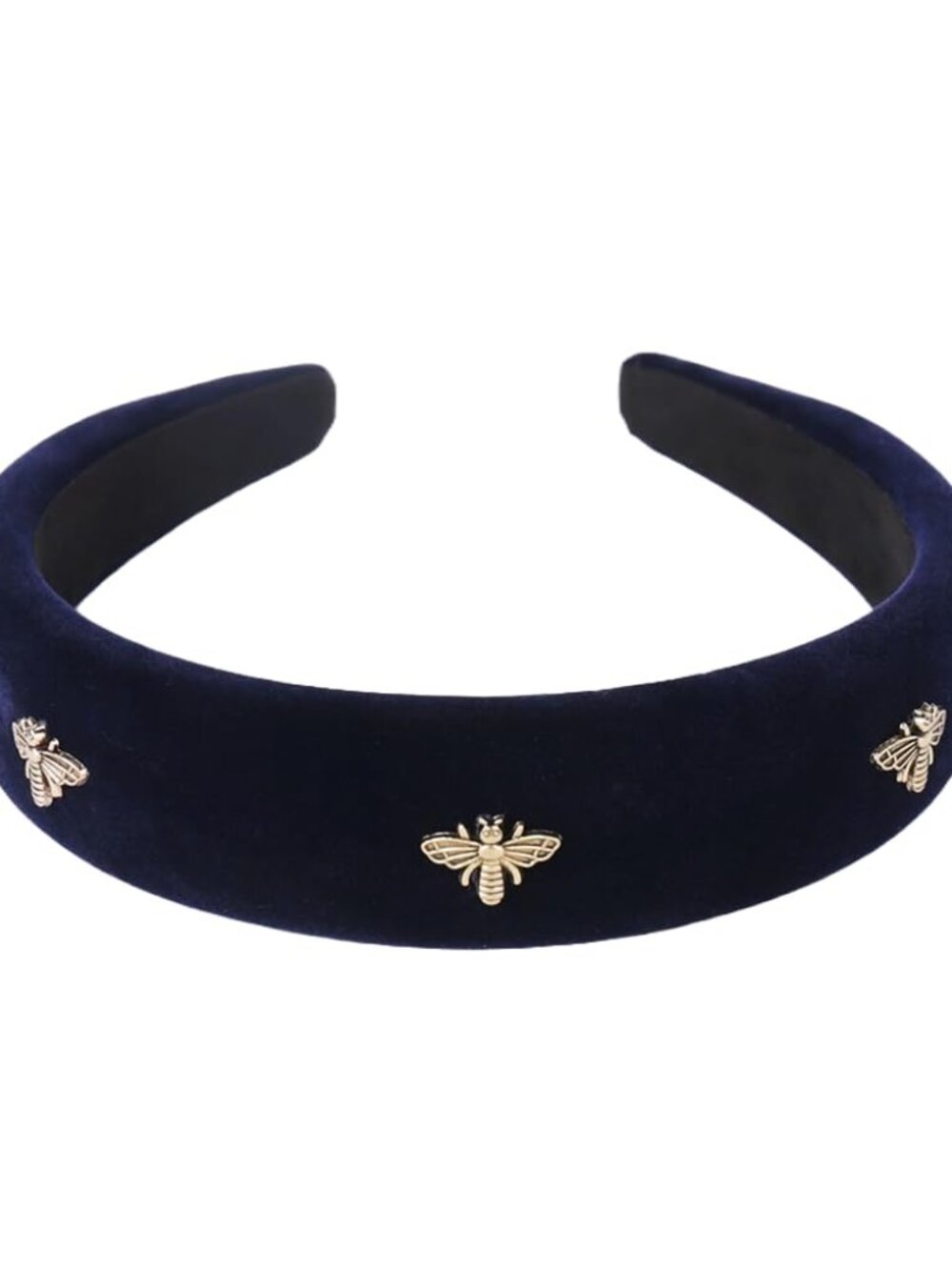 Women's Honeybee Cute Velvet Headbands, Fashion Padded Hair Accessories Vintage